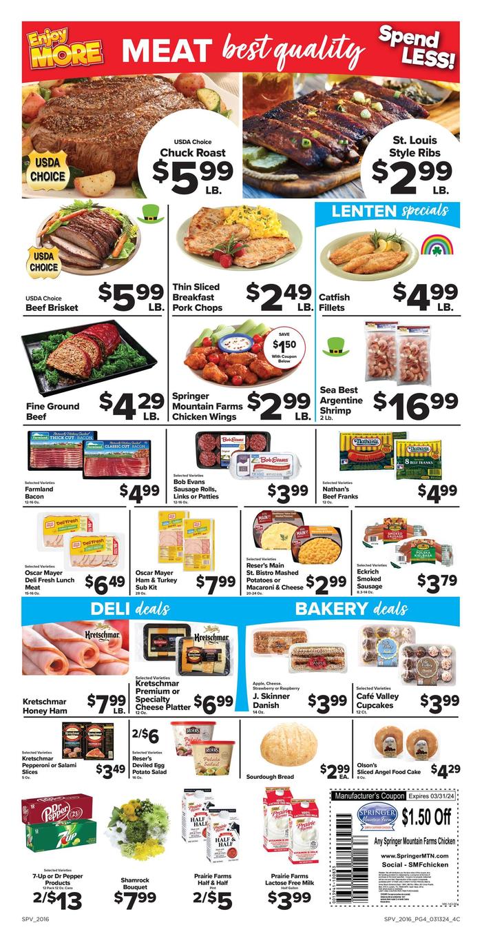 Sinclair's Foods | Ad Specials